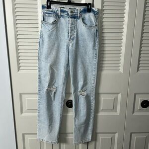 Wild Fable light wash destroyed super high rise jean (5)